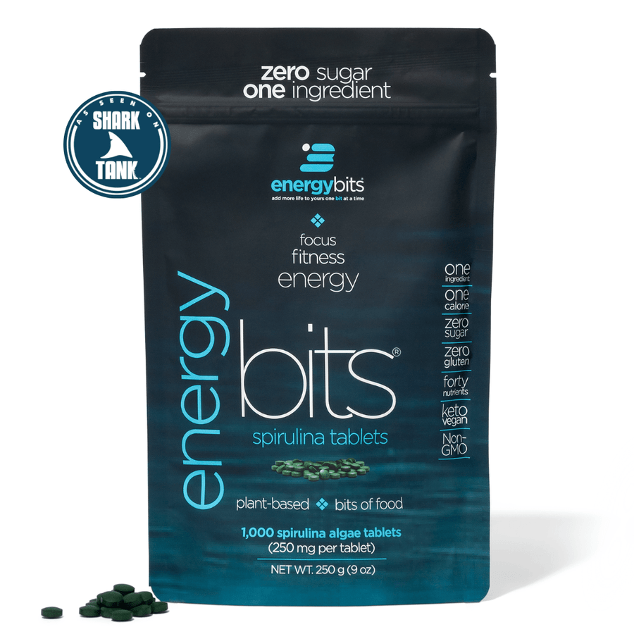 EnergyBits spirulina algae tablets bag